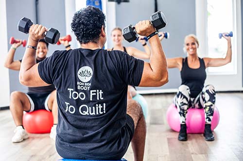 Get fit at Bon Bida with group classes. Get fit at Bon Bida with group classes.